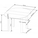 Стол обеденный HALMAR RINGO кашемир/черный 102-142/102